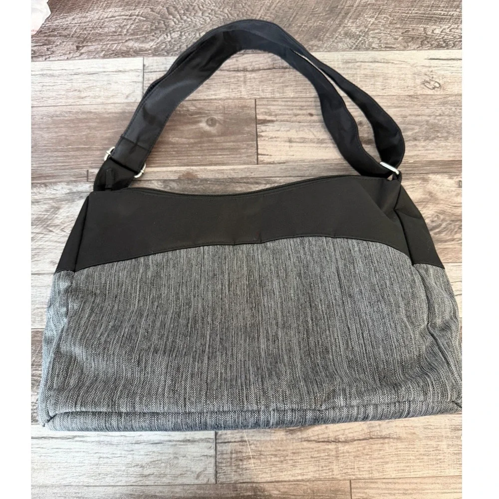 Medela Breast Pump Tote Bag Gray Black Shoulder Carry Diaper Bag Organizer